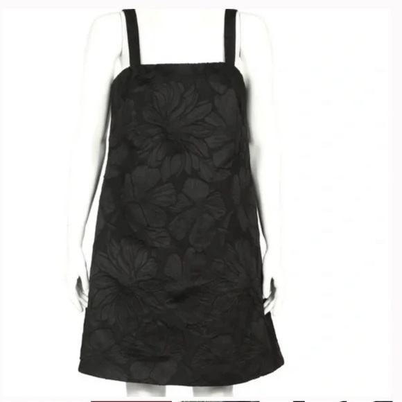 J. CREW Convertible Strap Embossed Floral Black Dress NWT - Picture 4 of 15